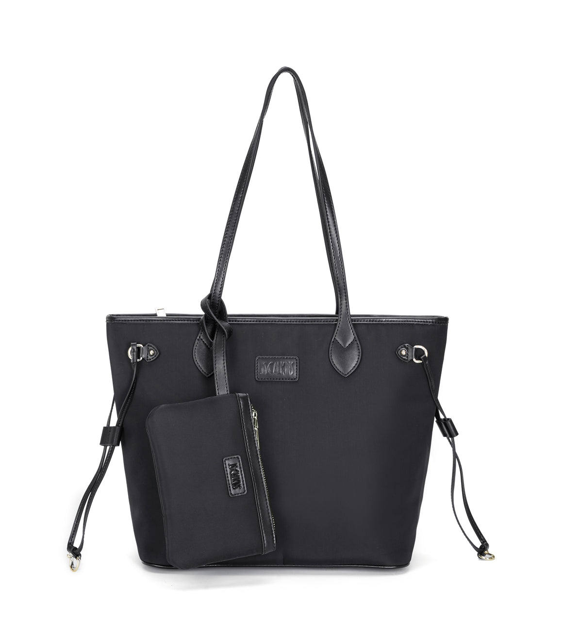 Nylon with Genuine Leather Tote Bag
