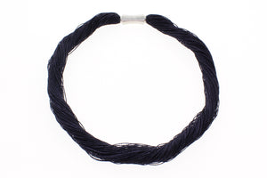 Multi-Layers of Viscose Rayon with Magnetic Stainless Steel Clasp Necklace, 45cm (17.72")