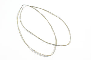 Viscose Rayon Multi-Strands with 925 Sterling Silver Lobster Clasp Necklace, 40cm (15.75")