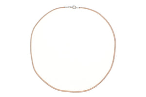 Stainless Steel Soft Mesh with 925 Sterling Silver Clasp Necklace, 40cm (15.75")