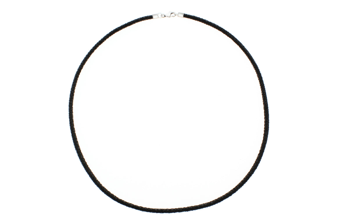 Suede Leather with 925 Sterling Silver Clasp Necklace, 45cm (17.72")